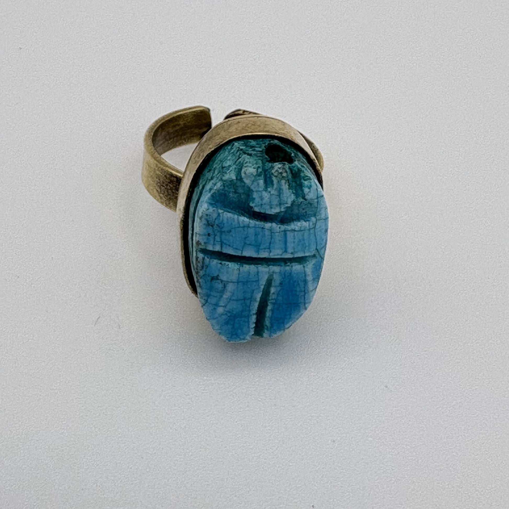 Handmade Brass Ring - Scarab