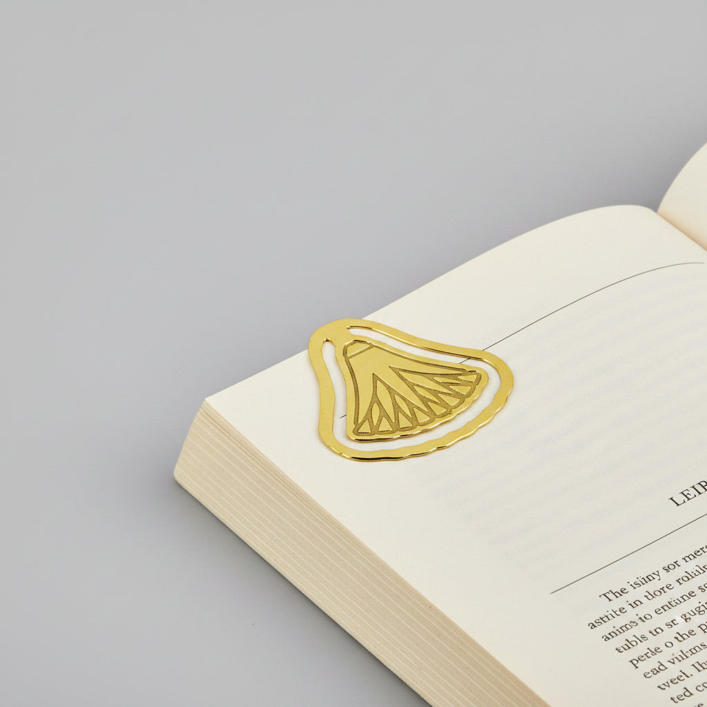 Fair Trade Handcrafted Brass Bookmark in the Shape of an Ancient Egyptian Lotus
