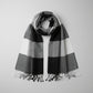 Handwoven Viscose Rayon Plaid Handwoven Scarf - Black & White, Fair Trade, Ethical Fashion