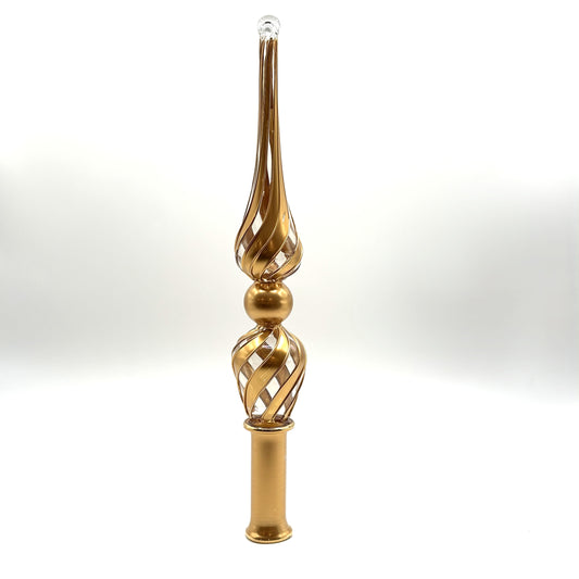 Decorative handblown glass gold finial, fair trade, ethically made