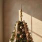 Decorative handblown glass gold Christmas tree topper, fair trade, ethically made