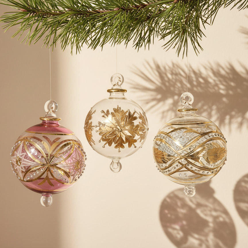 Dandarah Fair Trade Hand-Blown Glass Heirloom Ornaments