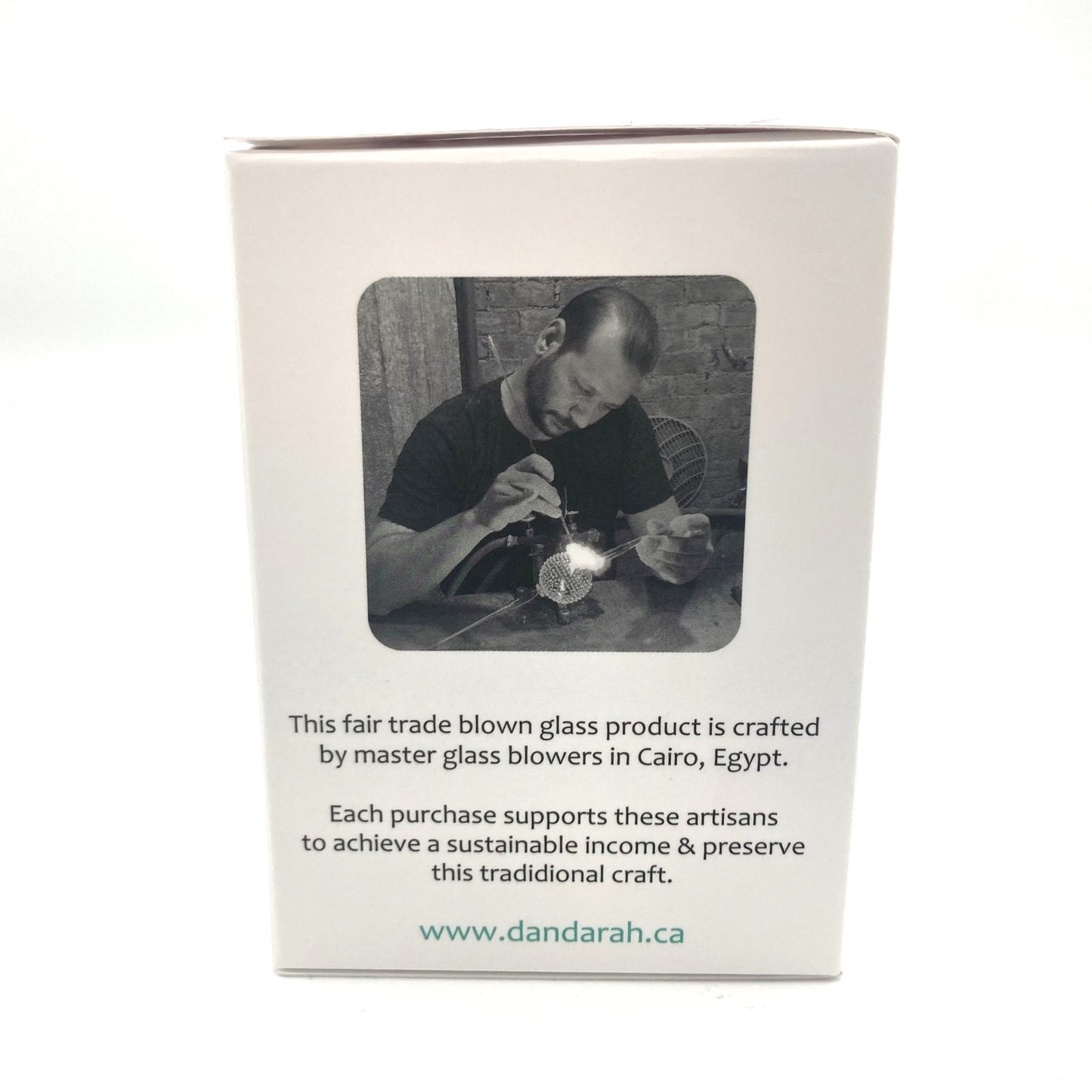 Dandarah blown glass ornament packaging