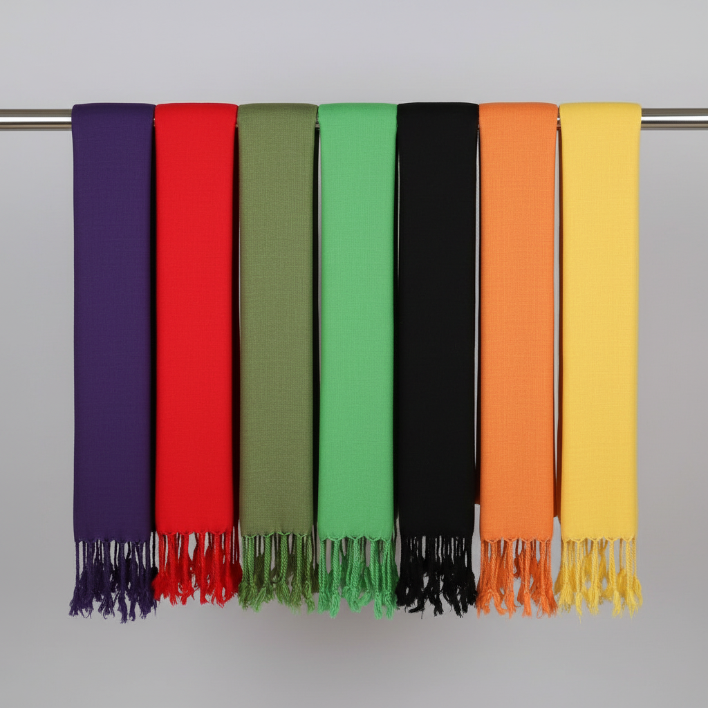 Dandarah Solid Handwoven Bamboo Viscose Scarves, Fair Trade, Ethically Handmade