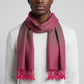 Dandarah Fair Trade Solid Handwoven Bamboo Viscose Scarf, Fuchsia and Green Variegated, Ethically Handmade