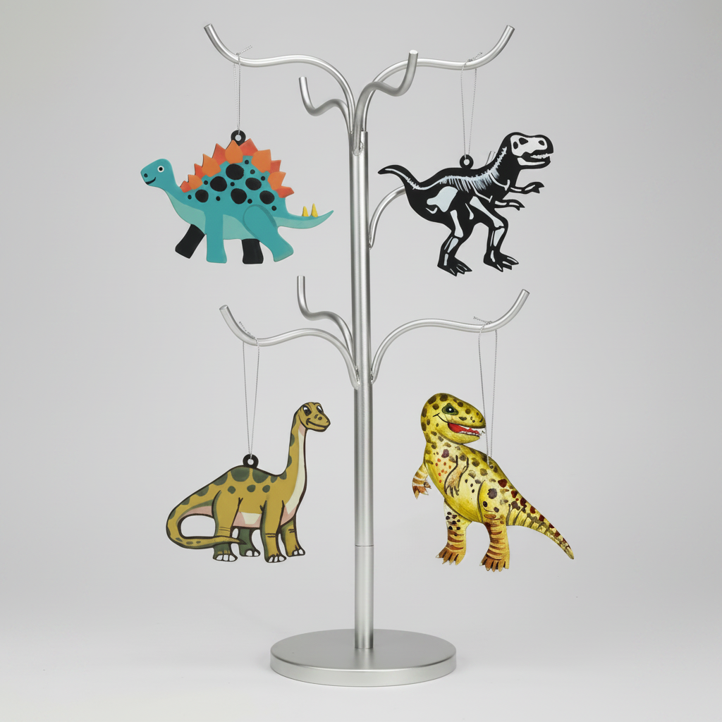 Upcycled Metal Ornament - Dinosaur Skeleton