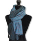 Double-faced Diagonal Shawl - Turquoise & Fuchsia