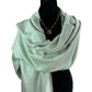 Double-faced Diamond Handwoven Bamboo Viscose Shawl - Pistachio