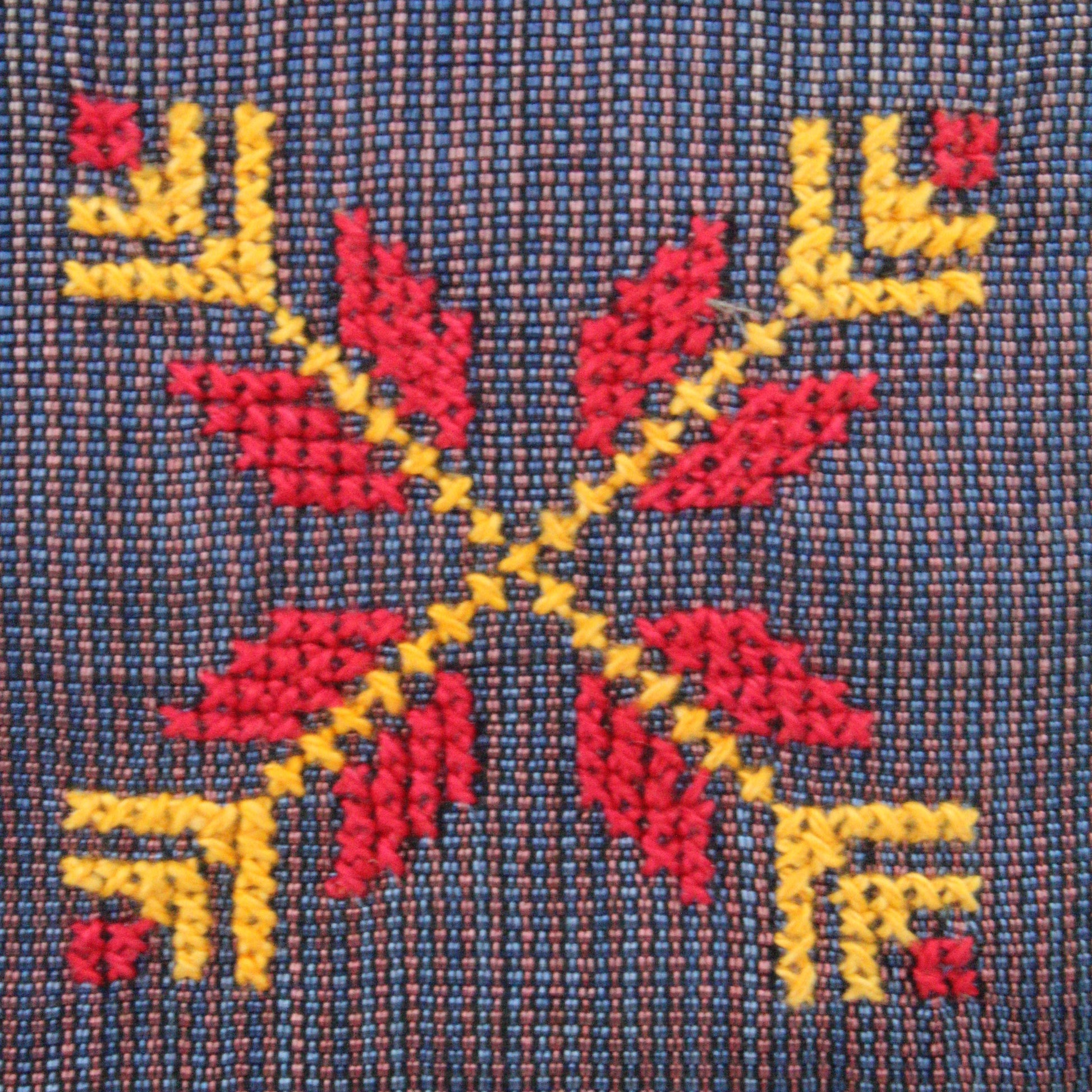 Fair Trade Edith Handcrafted Crossbody - Moiré with Arish traditional stitching, Hand-embroidery, Ethically Handmade, Sustainable Fashion, tatreez, cultural heritage