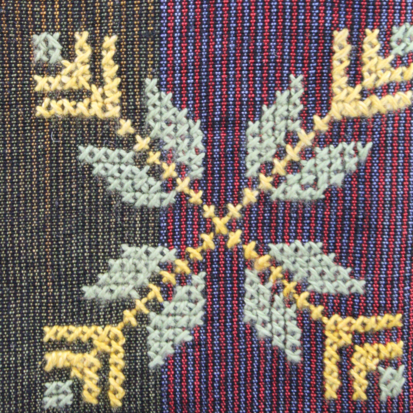 Fair Trade Edith Handcrafted Crossbody - Moiré with Arish traditional stitching, Hand-embroidery, Ethically Handmade, Sustainable Fashion, tatreez, cultural heritage