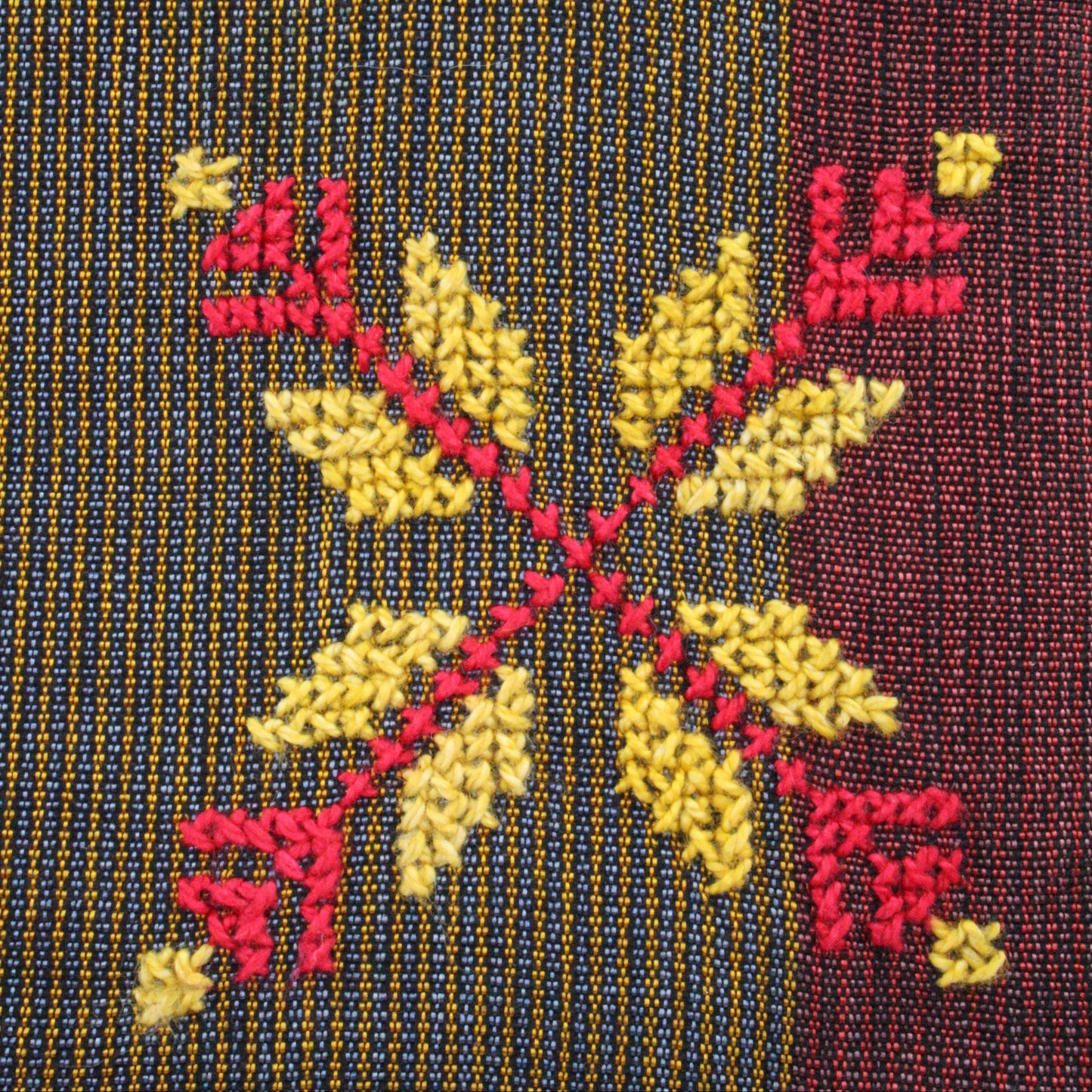 Fair Trade Edith Handcrafted Crossbody - Moiré with Arish traditional stitching, Hand-embroidery, Ethically Handmade, Sustainable Fashion, tatreez, cultural heritage