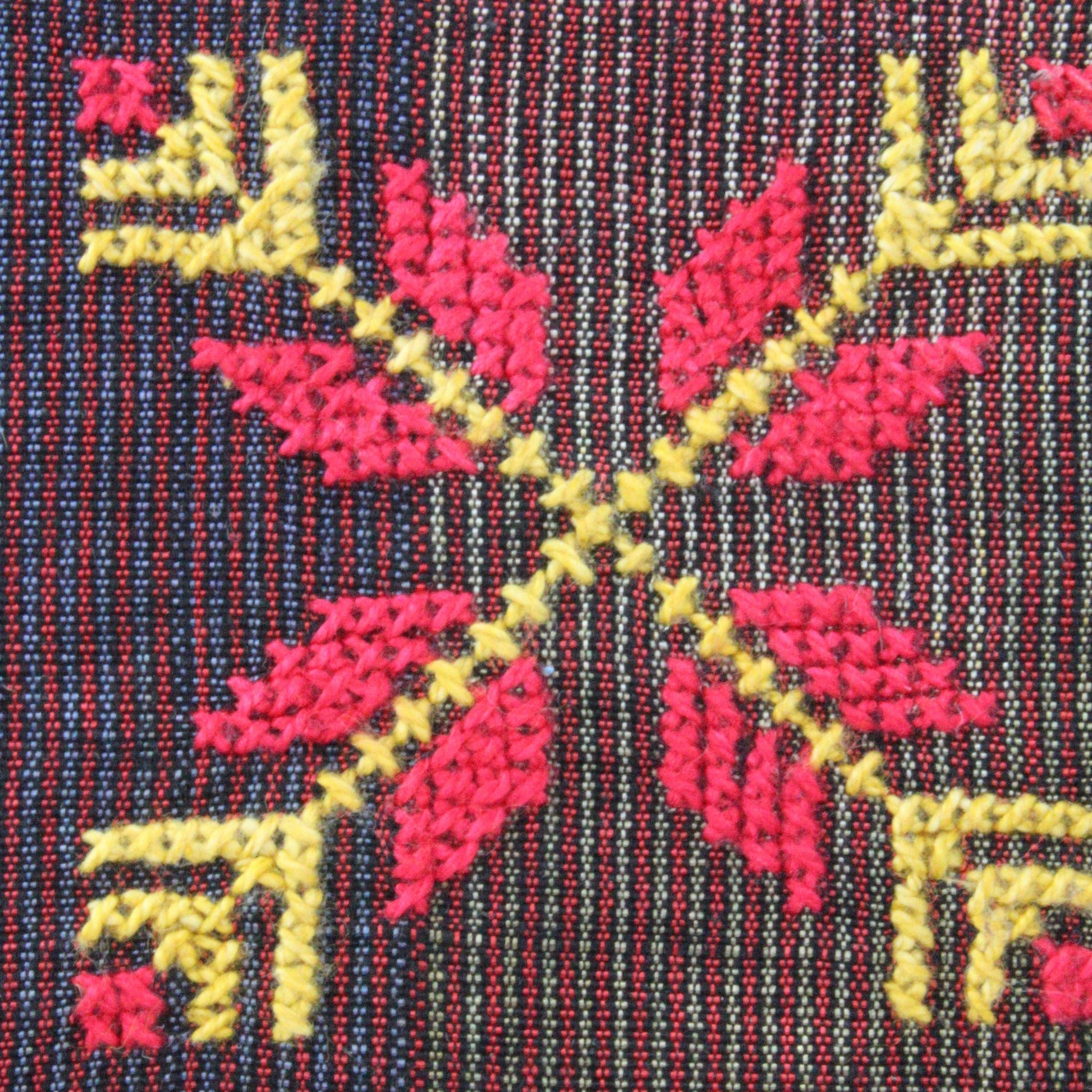 Fair Trade Edith Handcrafted Crossbody - Moiré with Arish traditional stitching, Hand-embroidery, Ethically Handmade, Sustainable Fashion, tatreez, cultural heritage