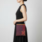 Fair Trade Edith Handcrafted Crossbody - Moiré with Arish traditional stitching, Hand-embroidery, Ethically Handmade, Sustainable Fashion, tatreez, cultural heritage