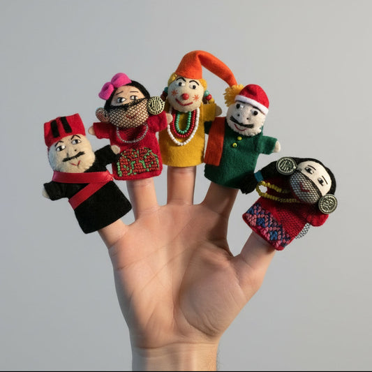 Fair Trade Handmade Finger Puppet - Dandarah, Ethcially Hand-sewn by women artisans
