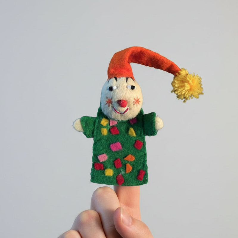 Fair Trade Handmade Finger Puppet - Dandarah, Ethcially Hand-sewn by women artisans