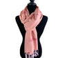 Handwoven Bamboo Viscose Scarf - Salmon & Fuchsia
