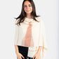 Geometric Handwoven Scarf - Beige & Burgundy