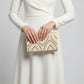 Fair Trade Gold Arches Hand-beaded Flap Clutch, Women Artisans, Sustainable Fashion, Ethically Handmade, Bride, Wedding