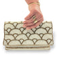 Gold Papyrus Hand-beaded Flap Clutch