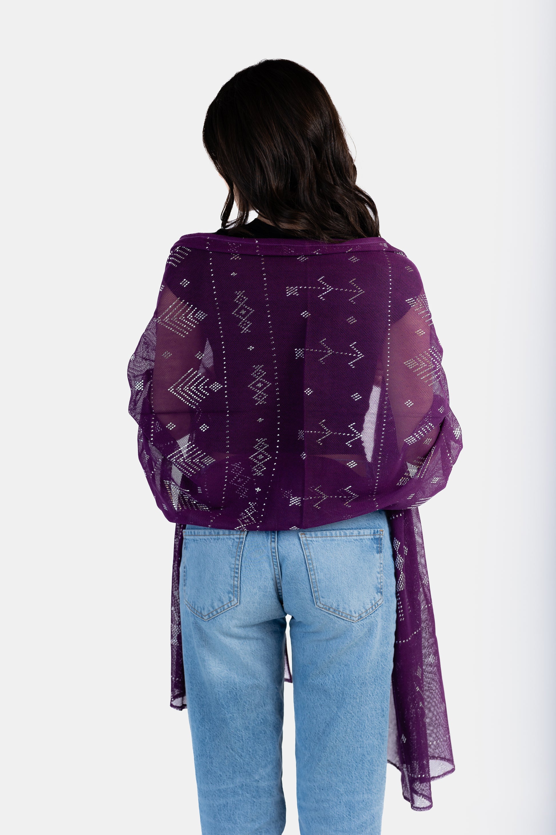 Handmade Transparent Tally Shawl