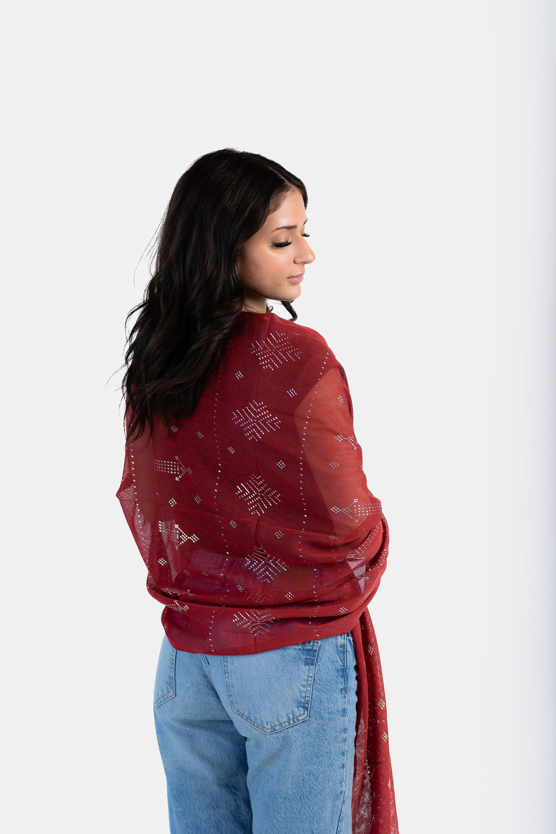 Handmade Transparent Tally Shawl