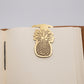 Handmade brass pineapple-shaped bookmark