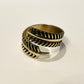 Handmade Brass Ring - Leaf