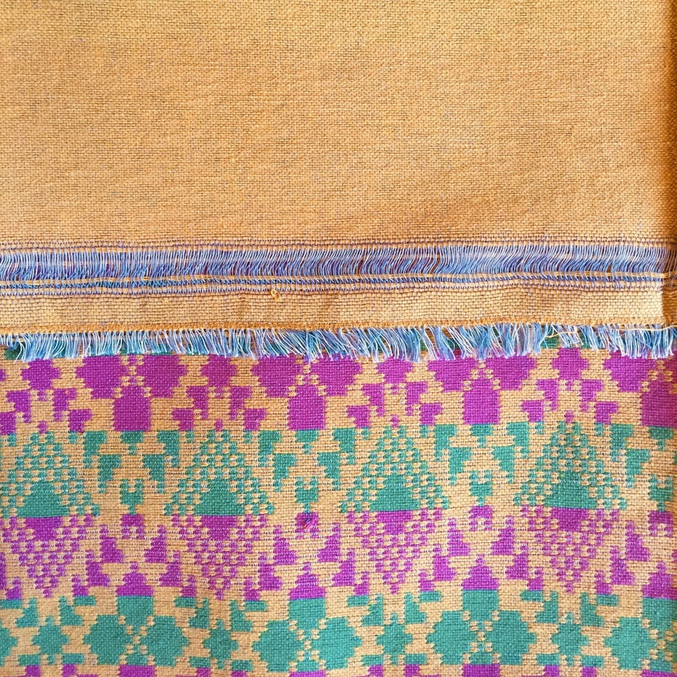 Handwoven Egyptian Cotton Bedcover: Pastel Diamonds - Double/Queen