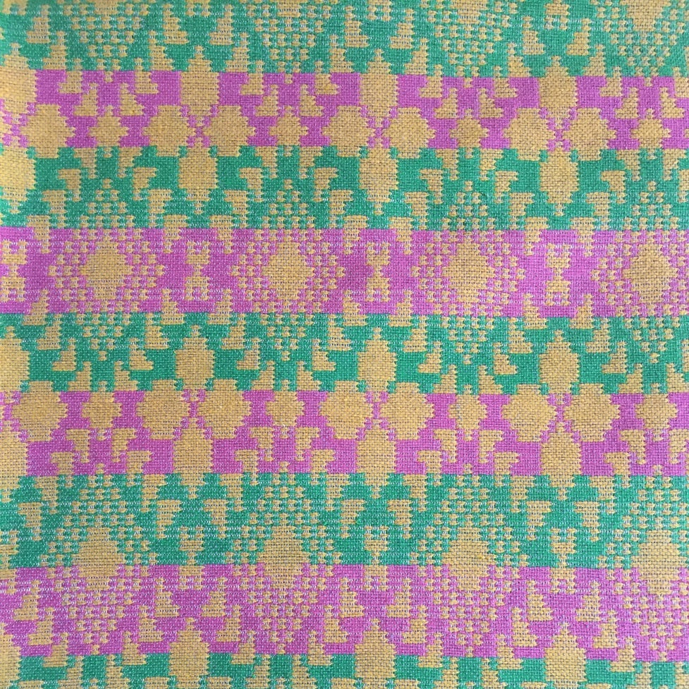 Handwoven Egyptian Cotton Bedcover: Pastel Diamonds - Double/Queen