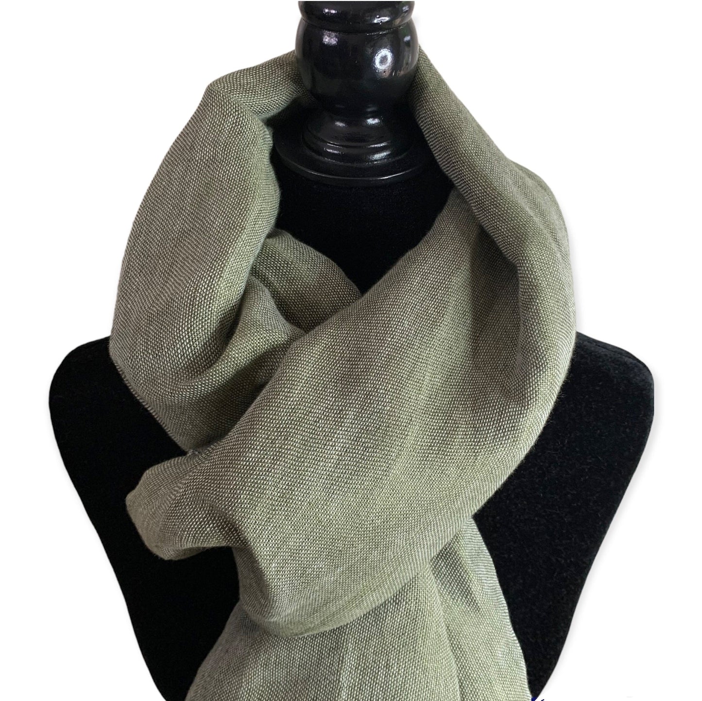 Handwoven Linen Scarf - Cumin