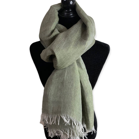 Handwoven Linen Scarf - Cumin