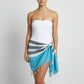 Handwoven Nautical Stripe with Turquoise Band Scarf
