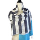 Handwoven Nautical Stripe with Turquoise Band Scarf