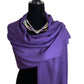 Solid Handwoven Scarf - Purple