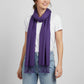 Handwoven purple viscose rayon scarf, fair trade handmade, ethical fashion
