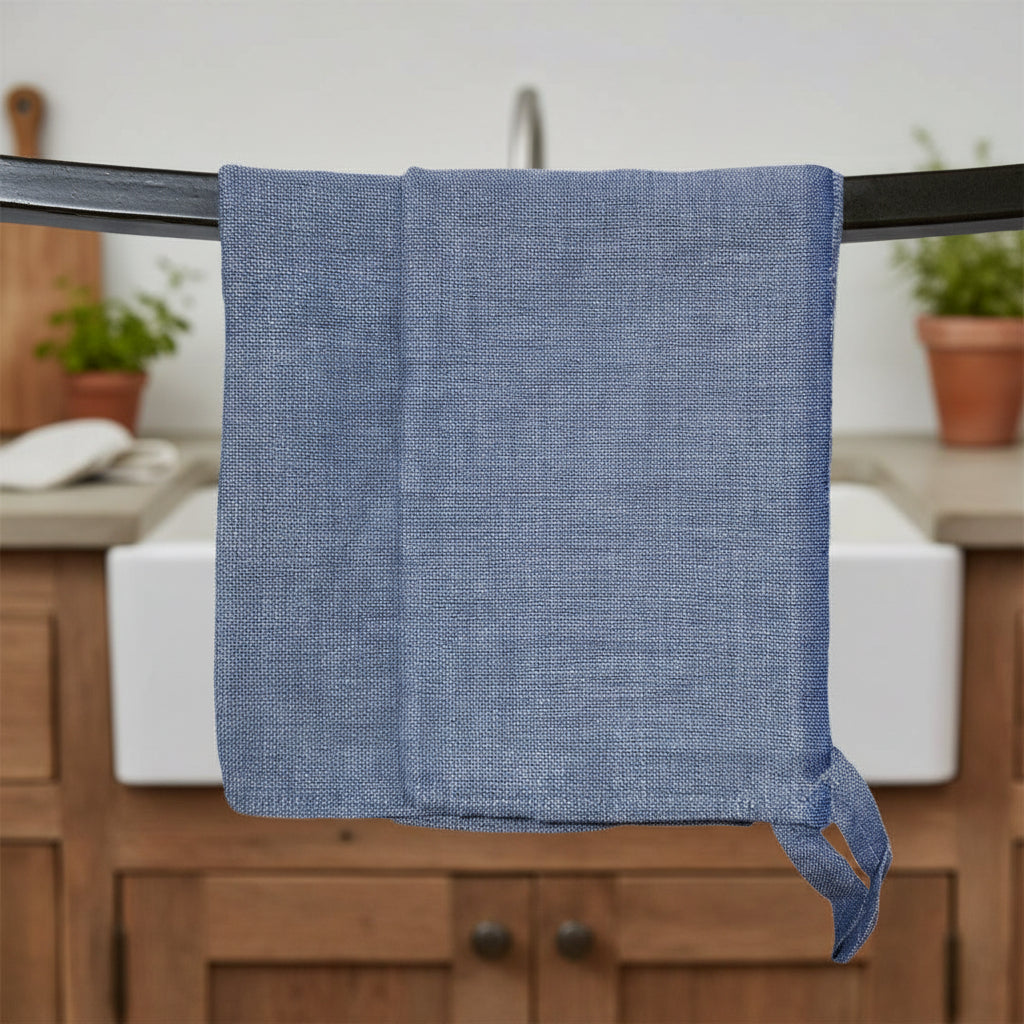 Blue Handwoven Tea Towels - Set of 2