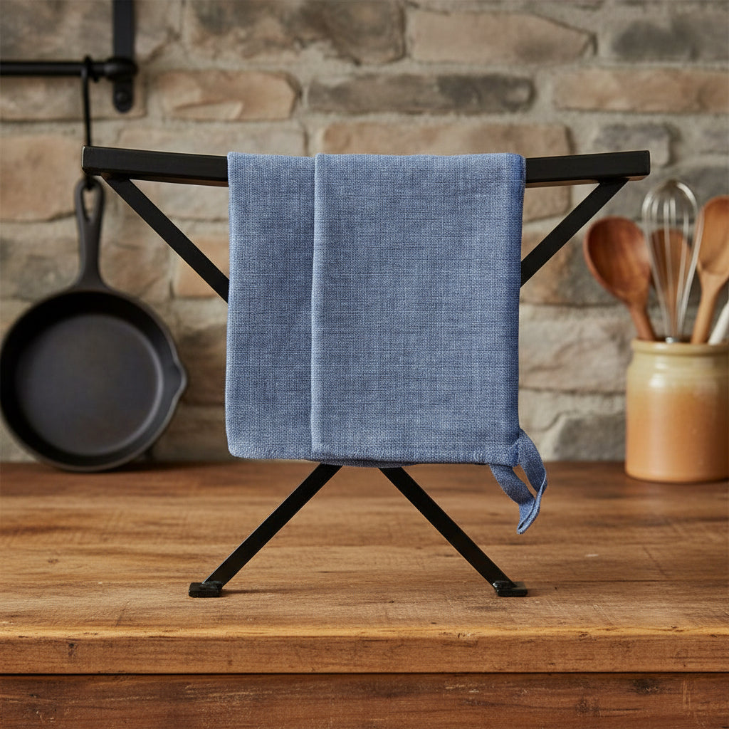 Blue Handwoven Tea Towels - Set of 2