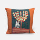 Handwoven Egyptian Cotton Cushion Cover - Hand Embroidered Art - Adam & Eve