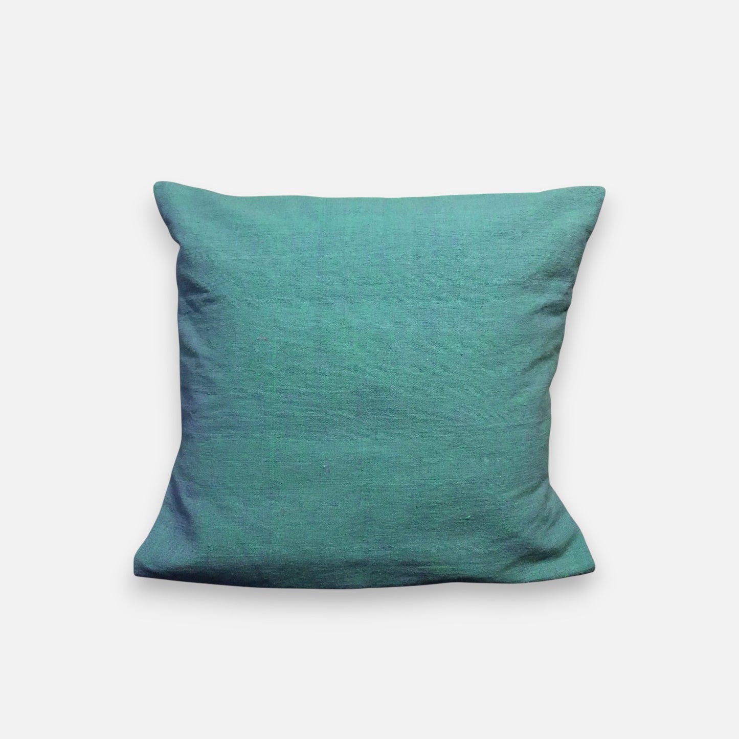 Handwoven Egyptian Cotton Cushion Cover - Solid Color - Dandarah, Green Mauve