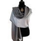 Reversable Diamond Handwoven Bamboo Viscose Shawl - Silver