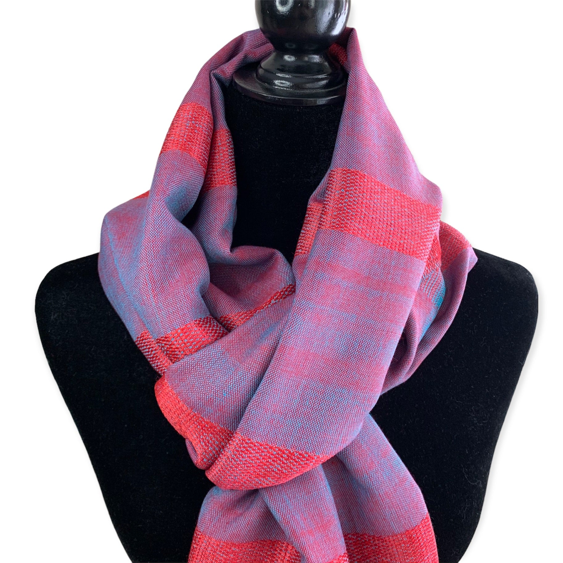 Helyat Handwoven Scarf - Pink & Turquoise