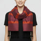 Fair Trade Helyat Handwoven Bamboo Viscose Scarf - Variegated Wine, Sustainable Fashion, Ethically Handmade, Striped