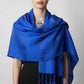 Fair Trade Striped Helyat Handwoven Scarf Blue, Ethically Handmade, Sustainable Fashion