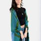 Helyat Handwoven Bamboo Viscose Scarf - Variegated Teal & Olive