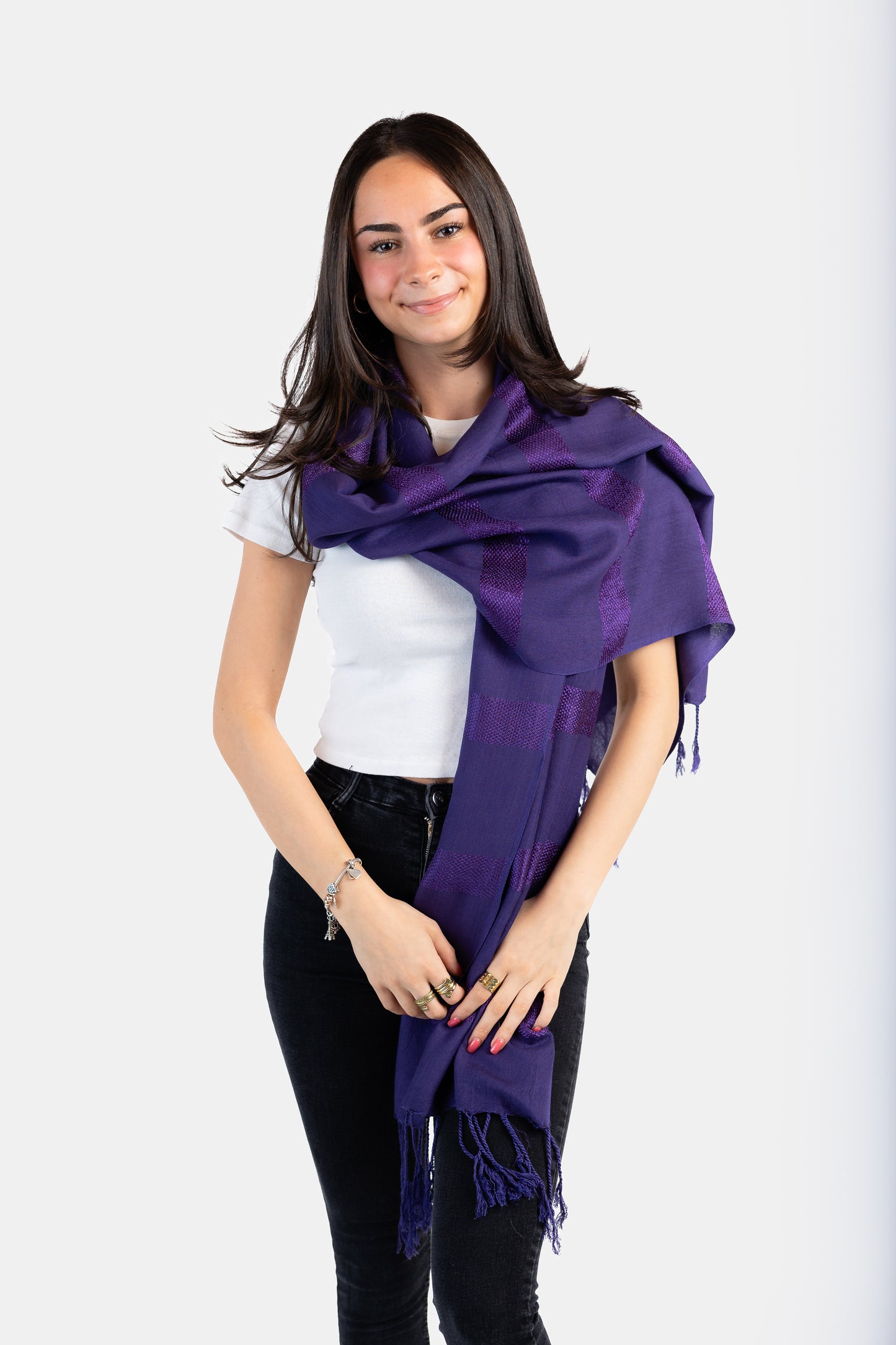 Helyat Handwoven Scarf - Mauve