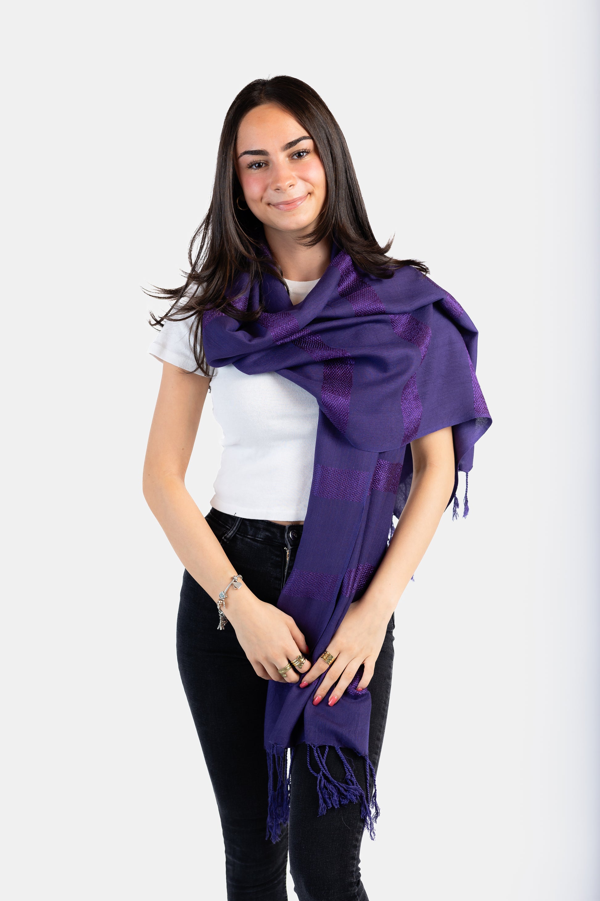 Helyat Handwoven Scarf - Mauve