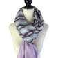 Handwoven Horizontal Stripes Scarf - Lavender Fields