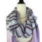 Handwoven Horizontal Stripes Scarf - Lavender Fields
