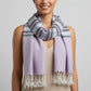 Handwoven Horizontal Stripes Scarf - Lavender Fields