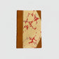 Handbound notebook journal with marbled cover and havane leather spine and corners, fair trade